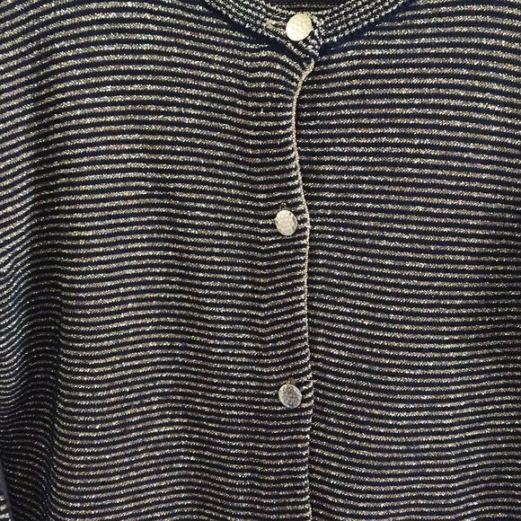 Vintage Adrienne Vittadini Gold Threaded Jacket size Small - Picture 6 of 7